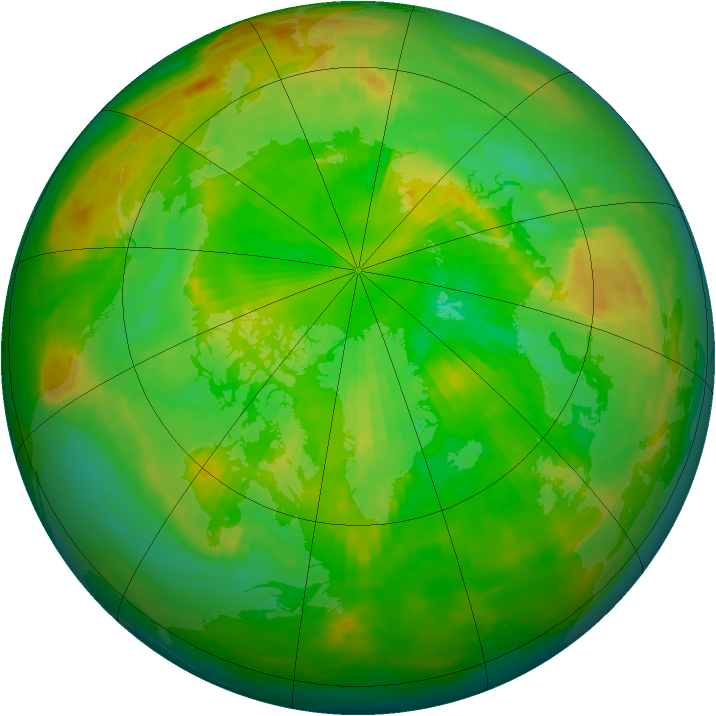 Arctic ozone map for 23 June 1983